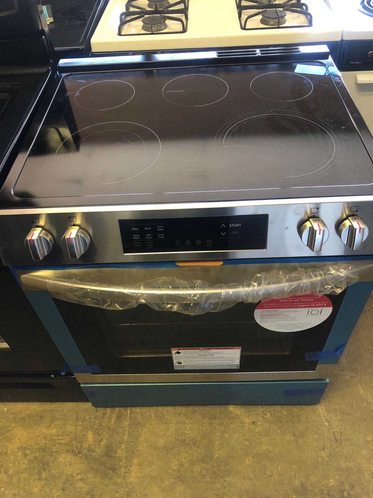 FRIGIDAIRE SLIDE IN ELECTRIC RANGE STAINLESS STEEL
