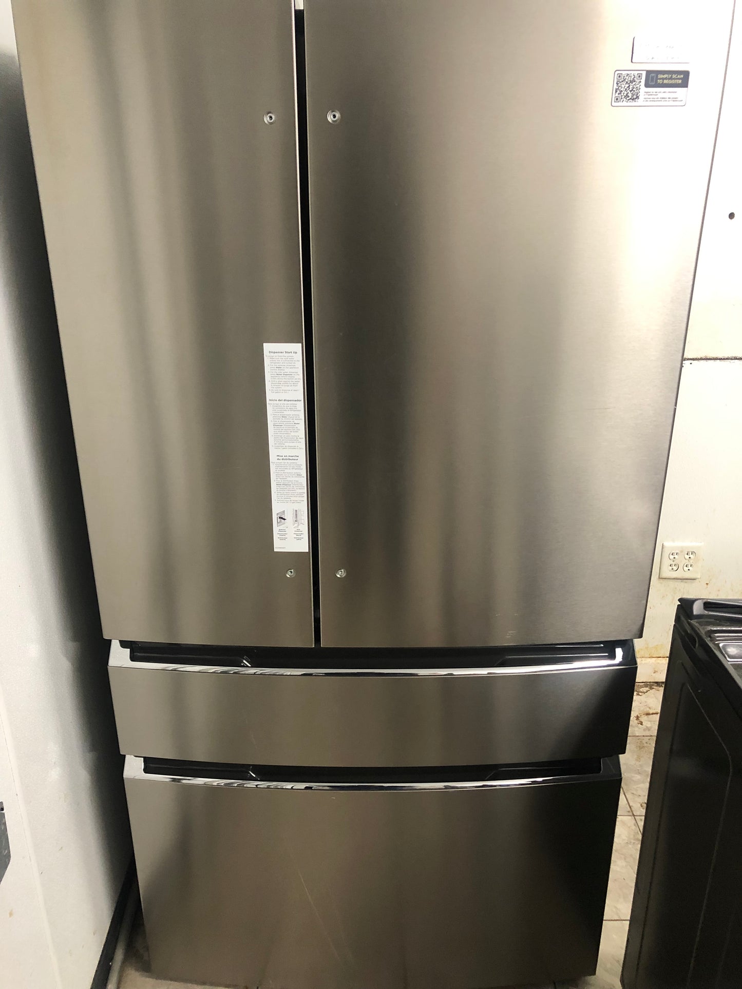 Frigidaire four Door Refrigerator stainless steel